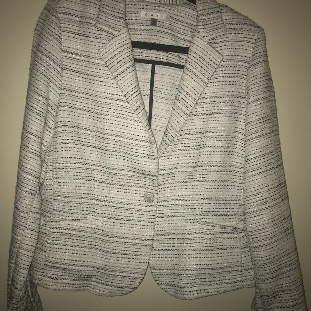 Static jacket blazer-black/white
